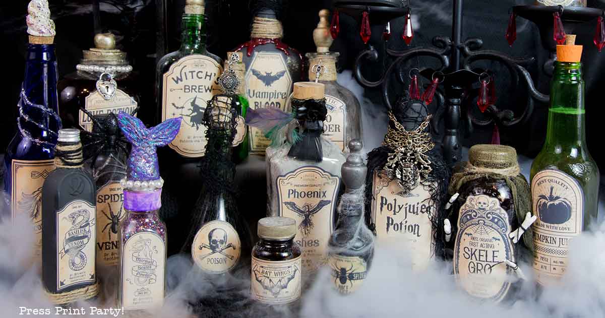 3” Polyjuice Potion &Ingredient Labels Harry Potter Party Prop DIY  Decoration