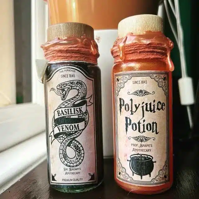 polyjuice potion - apothecary bottles potion bottles vintage potion labels. harry potter labels. Press Print Party!