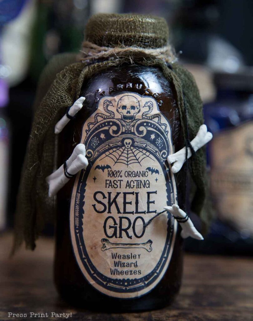 skele gro - Halloween potion bottles diy harry potter potions and labels-how to make apothecary bottles- Press Print Party