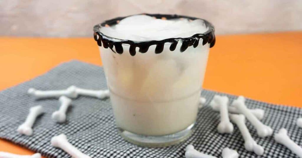 skeleton white halloween punch- 33 Wickedly Fun Recipes for Halloween Drinks ideas non alcoholic for Kids & alcoholic for Adults - Press Print Party