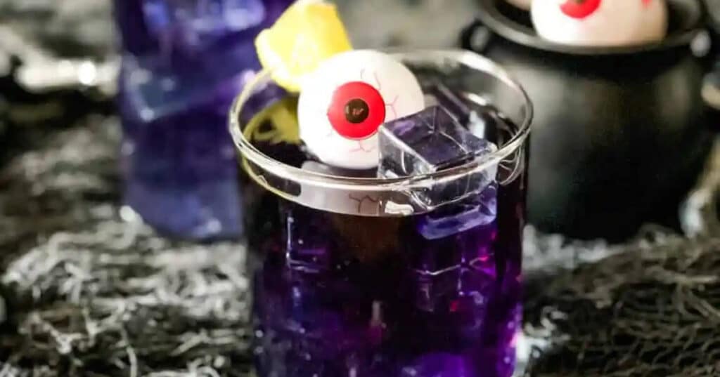 purple people eater - 33 Wickedly Fun Recipes for Halloween Drinks ideas non alcoholic for Kids & alcoholic for Adults - Press Print Party