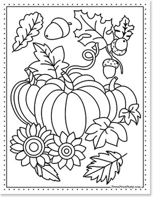 Free Pumpkin Printable Coloring Pages For Fall - Press Print Party