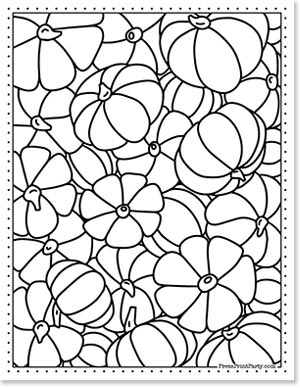 Free Pumpkin Printable Coloring Pages For Fall - Press Print Party