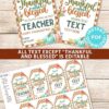 EDITABLE Thanksgiving Tags Printable, Thankful and Blessed, Religious Fall Tag for Teacher, Staff, Employees, Nurse, Rustic INSTANT DOWNLOAD Press print PARTY