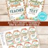 EDITABLE Thanksgiving Tags Printable, Thankful and Blessed, Religious Fall Tag for Teacher, Staff, Employees, Nurse, Rustic INSTANT DOWNLOAD Press print PARTY