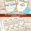 EDITABLE Thanksgiving Tags Printable, Thankful for You Gift Tag, Fall Tag for Teacher, Staff, Employees, Nurse, Rustic INSTANT DOWNLOAD Press Print Party thankful youre on my team