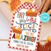 Fall Thanksgiving Tag for Pie, Thank You Gift Tags Printable, Any Way You Slice It You Are Amazing, Nurse, Staff, Editable, INSTANT DOWNLOAD Press Print Party