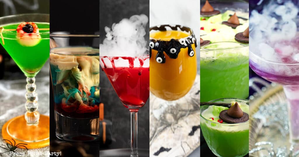 33 Wickedly Fun Recipes for Halloween Drinks ideas non alcoholic for Kids & alcoholic for Adults - Press Print Party