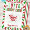 Christmas Lottery Ticket Holder, Wishing You a whole Lotto Holiday Cheer gift Card Printable, 2 lines Editable text, Bingo, INSTANT DOWNLOAD Press print Party