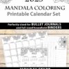 2023 monday start european Calendar Printable Bundle, Mandala Coloring, Bullet Journal Inserts, Monthly Calendar, Daily Routine Tracker, INSTANT DOWNLOAD