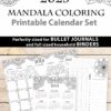 2023 Calendar Printable Bundle, Mandala Coloring, Bullet Journal Inserts, Monthly Calendar, Daily Routine Tracker, INSTANT DOWNLOAD