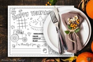 3 Thanksgiving Coloring Placemats Free Printable For Kids