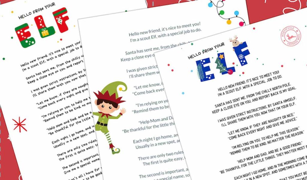 3 elf arrival letters - Free Elf on the Shelf Printables to Save Moms Time Press Print Party