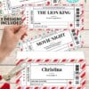 EDITABLE Christmas Voucher Template w. Envelope, Christmas Coupons Printable, Event Ticket Template, Gift Voucher, INSTANT DOWNLOAD Press Print Party