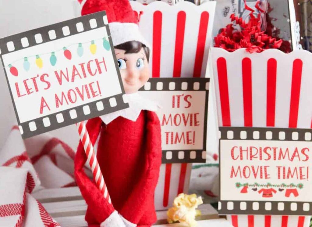 movie night cards - Free Elf on the Shelf Printables to Save Moms Time Press Print Party