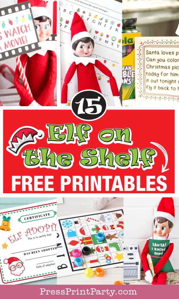Free Elf on the Shelf Printables to Save Moms Time Press Print Party