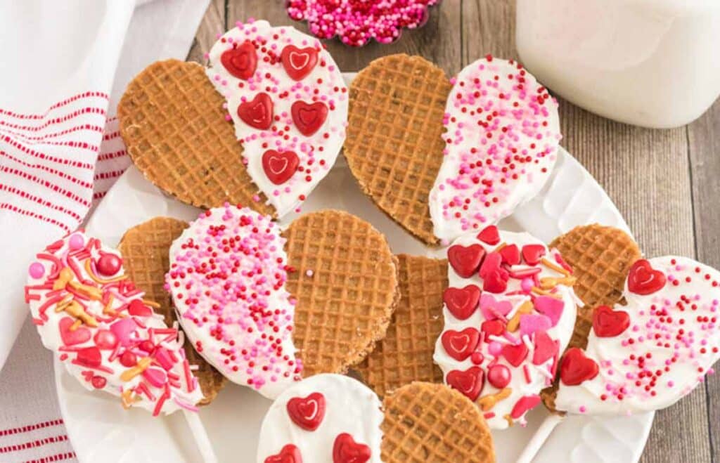 waffle pops - Valentine Snack Ideas for Classroom parties at school - Press Print Party!