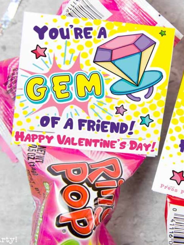 Free Ring Pop Valentine Printable Tag