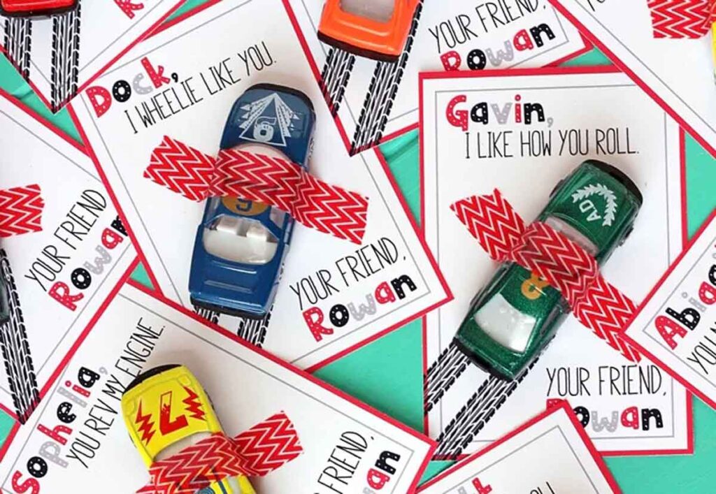 car valentine - The ultimate list of Classroom Valentine Gift Ideas for Kids - Press Print Party!