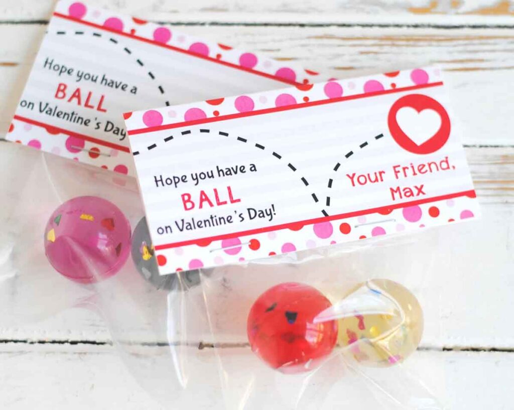 ball valentine - The ultimate list of Classroom Valentine Gift Ideas for Kids - Press Print Party!