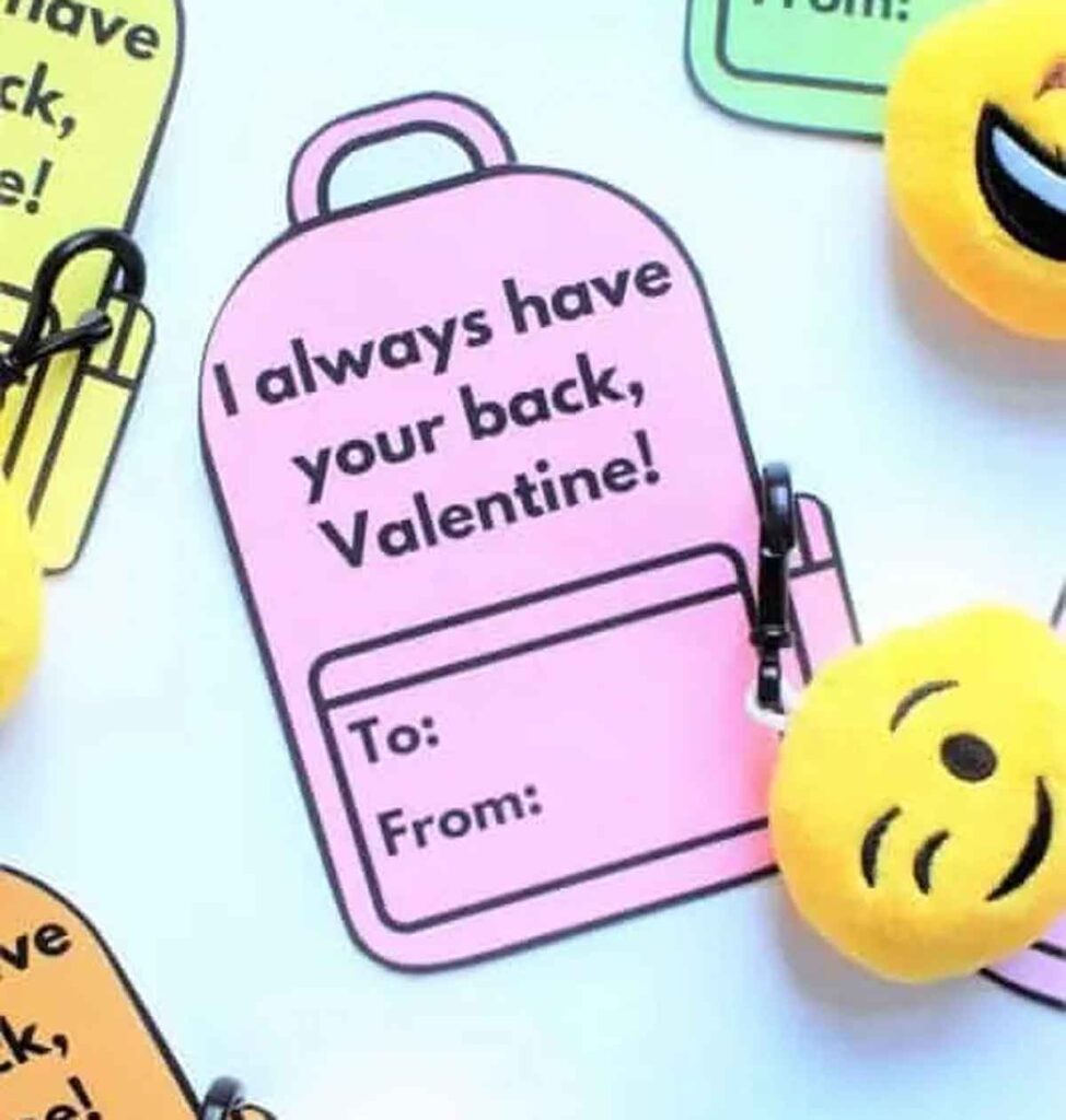 I always have your back valentine clip - The ultimate list of Classroom Valentine Gift Ideas for Kids - Press Print Party!