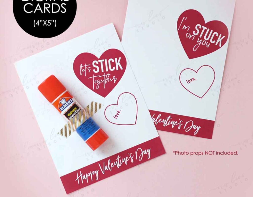 i'm stuck on you glue valentine - The ultimate list of Classroom Valentine Gift Ideas for Kids - Press Print Party!