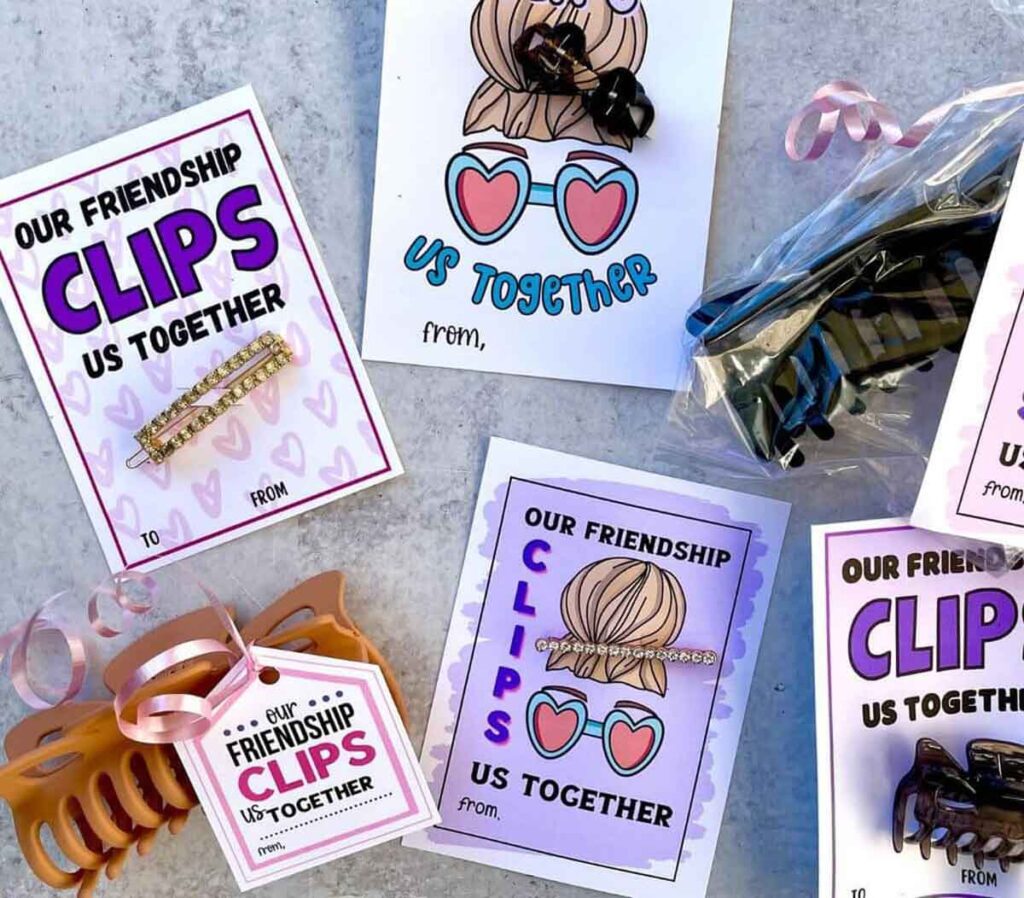 hair clips valentines - The ultimate list of Classroom Valentine Gift Ideas for Kids - Press Print Party!