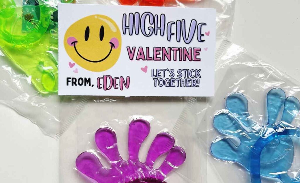 sticker hands valentine - The ultimate list of Classroom Valentine Gift Ideas for Kids - Press Print Party!