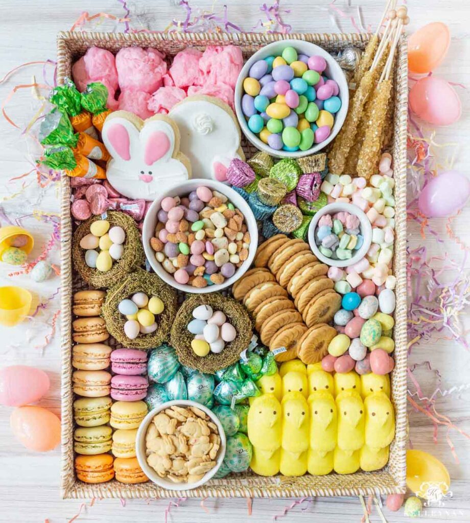 peeps dessert tray - Beautiful Easter Charcuterie Board Ideas - Press Print Party