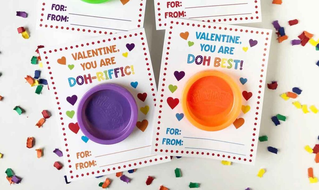 play doh valentine cards - The ultimate list of Classroom Valentine Gift Ideas for Kids - Press Print Party!