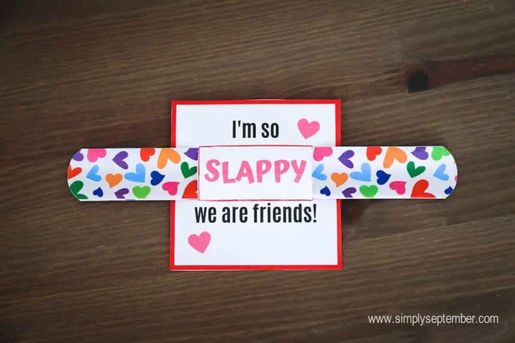 slap bracelet valentine - The ultimate list of Classroom Valentine Gift Ideas for Kids - Press Print Party!