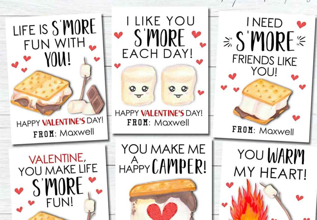 smore kit valentiens- The ultimate list of Classroom Valentine Gift Ideas for Kids - Press Print Party!