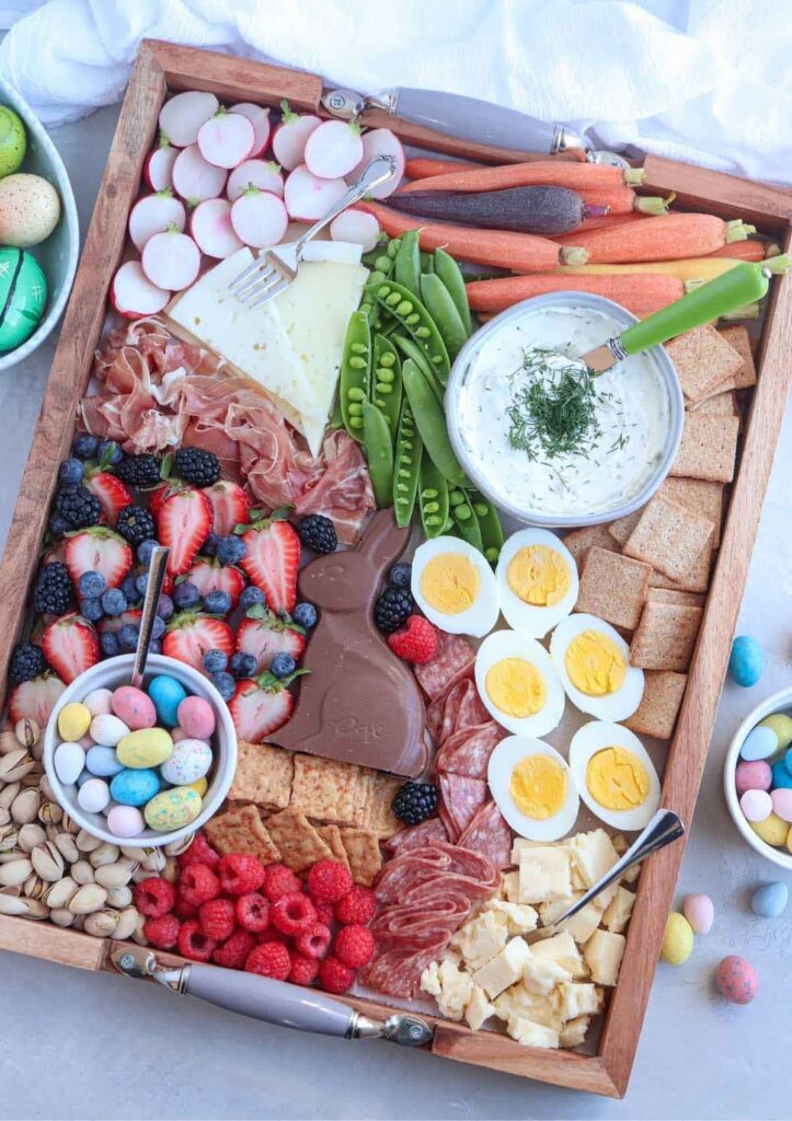 grazing board - Beautiful Easter Charcuterie Board Ideas - Press Print Party