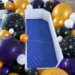 Large D with all balloons- balloon mosaic letters tutorial - Press Print Party!