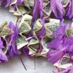 finished dollar store money lei tutorial - Press print Party
