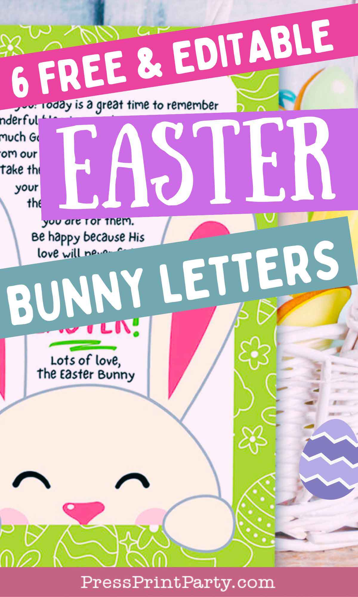 6 Adorable Easter Bunny Letters for Kids [Free Printable] for Free Printable Easter Bunny Letters To Kids