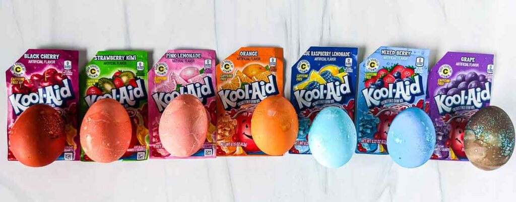 Kool aid dye colors for Easter eggs - 13 Creative Ideas for Coloring Easter Eggs with the Kids- Press Print Party!