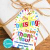 Starburst Candy Thank You Gift Tags Printable, Teacher Appreciation, Nurse, Staff, Driver, Assitant, Candy thank you sayings, Editable, gift idea, INSTANT DOWNLOAD press print party