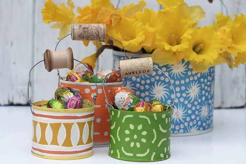 upcycled easter baskets - DIY Easter decorating ideas homemade DIY Easter decorations - Press Print Party!