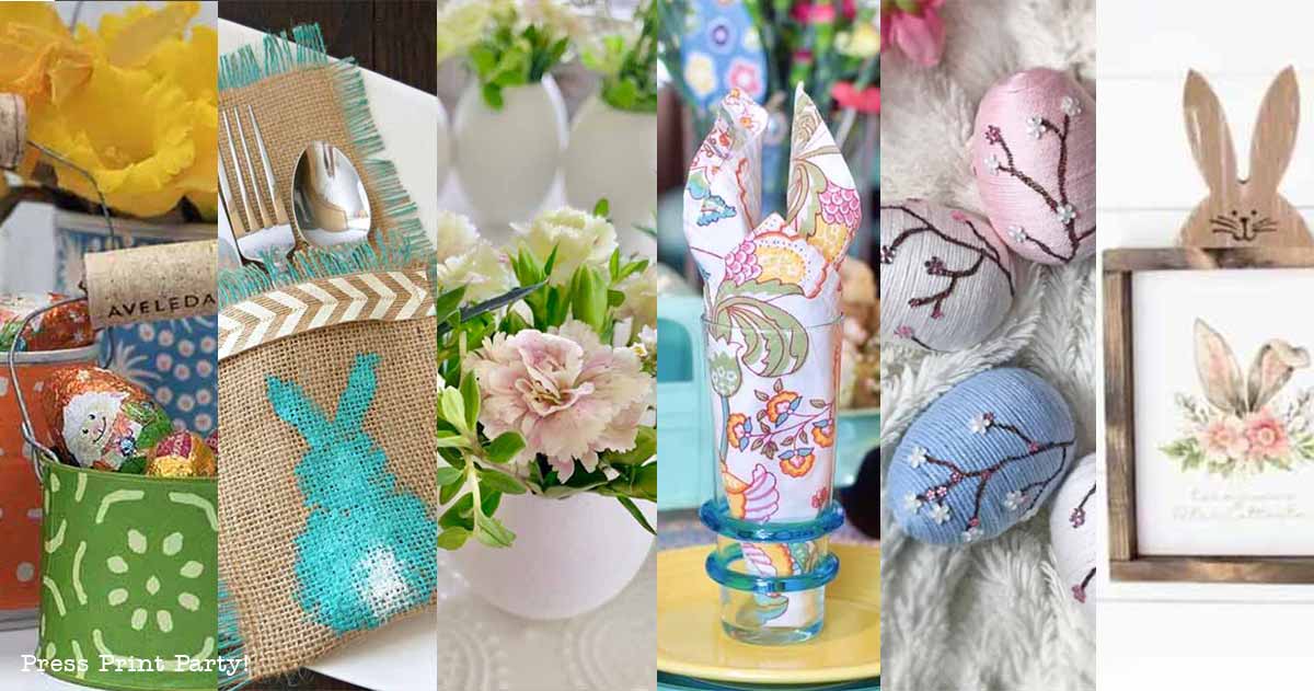 Easter Mantel Pastel Decor DIYs - Party Ideas