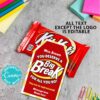 kitkat chocolate candy bar thank you gift tag you deserve a big break for all you do printable editable with canva - press print party