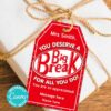 Kit Kat Candy Bar Thank You Gift Tags Printable, Teacher Appreciation, Nurse, Staff, Driver, Assitant, Candy Bar thank you sayings, Editable, gift idea, INSTANT DOWNLOAD Press print party