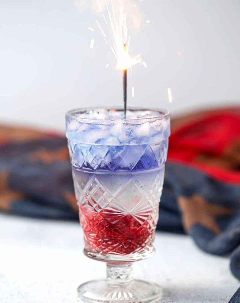 cocktail patriotric - 75 Red White and Blue Food Ideas and Patriotic Recipes for fourth of July, memorial day. Press Print Party!