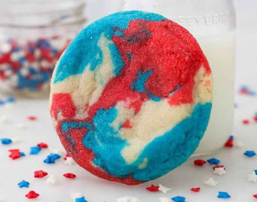 sugar cookies - 75 Red White and Blue Food Ideas and Patriotic Recipes for fourth of July, memorial day. Press Print Party!