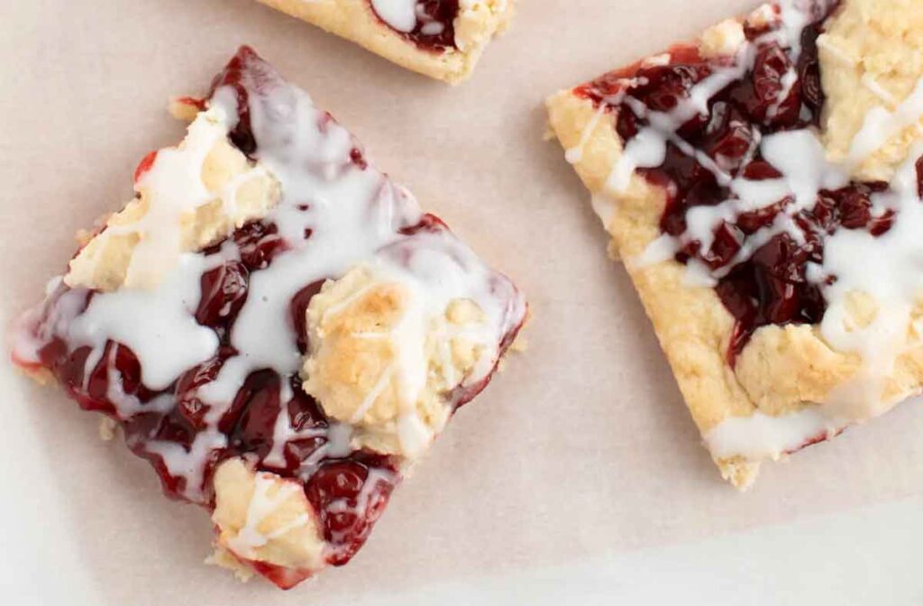 cherry bars - 75 Red White and Blue Food Ideas and Patriotic Recipes for fourth of July, memorial day. Press Print Party!