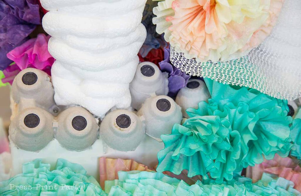 under the sea coral reef decoration ideas and tutorial. Press Print Party