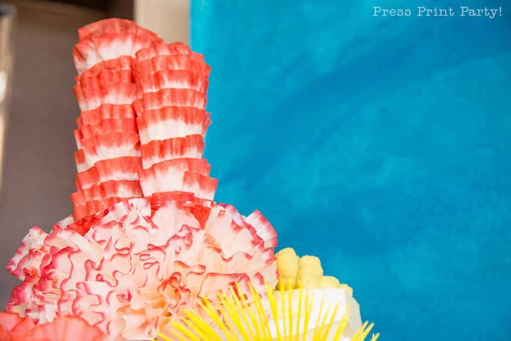 under the sea coral reef decoration ideas and tutorial. Press Print Party