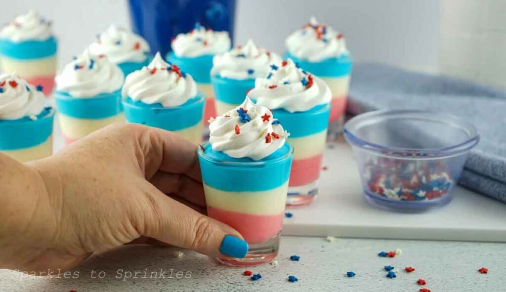 red white and blue shots - 75 Red White and Blue Food Ideas and Patriotic Recipes for fourth of July, memorial day. Press Print Party!