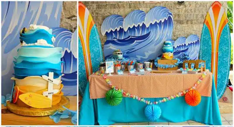 surfing theme - clever 2nd birthday party ideas for two year olds birthdays or twins birthdays - Press Print Party!