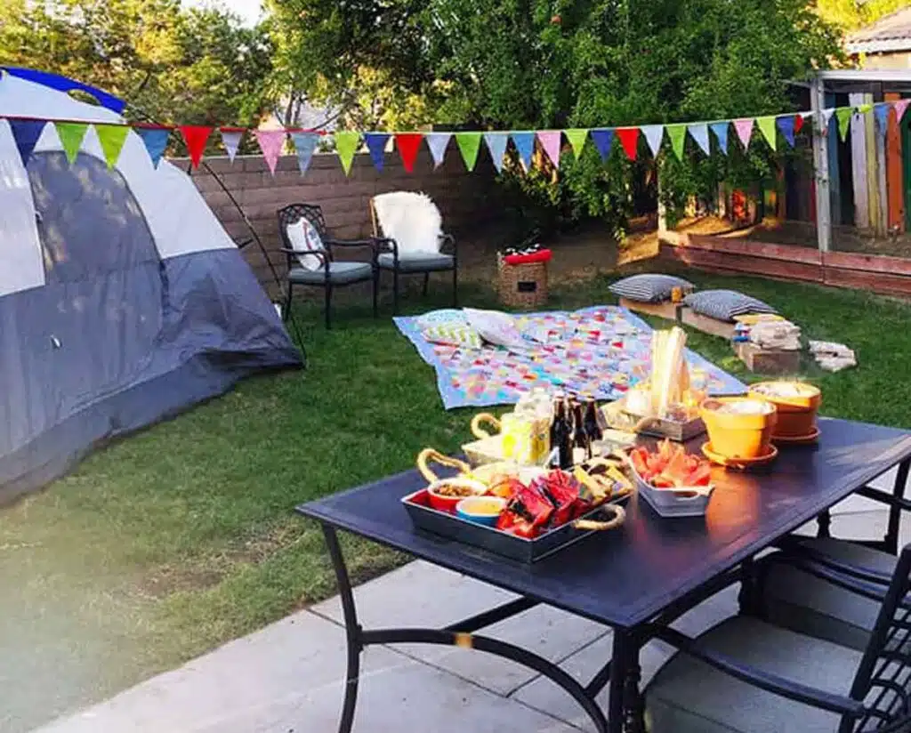 backyard camping - 23 DIY Summer Fun Activities to Get Kids off the Couch Now - Press Print Party!